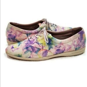 Easy Spirit Leather Motion Tie Dye Shimmer Oxford Sneakers, 10.5